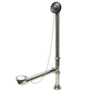 Elements of Design St. Louis DS2091 Clawfoot Tub Waste & Overflow Drain Chrome - Picture 1 of 2