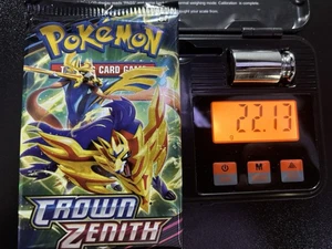 Pokemon Crown Zenith Booster Pack Sealed 22.13g 3.70mm - Picture 1 of 6