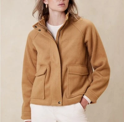 Chaqueta corta para mujer Banana Republic Carmel cepillado Melton talla S suave clásica Foto 1 de 4