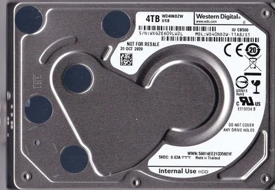 WD40NDZW-11A8JS1 s/n: WXQ2E6 OCT 2020 4TB USB Spyglass-2 ULTRALT WESTERN DIGITAL - Image 1 of 4