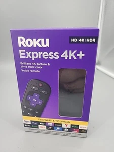 Roku Express 4K+ 3941R2 HDR Media Streamer Fast Wi-Fi And TV Controls New Sealed - Picture 1 of 4
