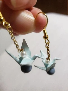 Origami Crane Earrings - Picture 1 of 6