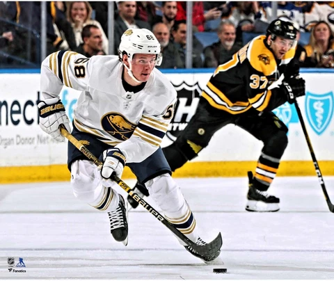 Victor Olofsson Sabres 50th Anniv Season Alternate Jersey Skating 20x24 Photo Cover