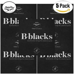5-PACK Aquila 182U B-blacks Tenor Ukulele Strings - High G AQ-BB-T Made In Italy - Picture 1 of 1