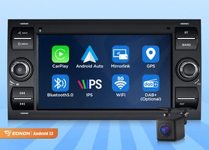 Carplay Android 13 Autoradio Für Ford Focus Transit S/C-Max Kuga Mondeo GPS Navi - Bild 1 von 19