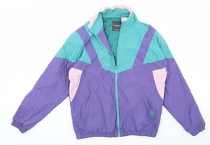 Primark Womens Purple Striped Jacket Coat Size S - Picture 1 of 12