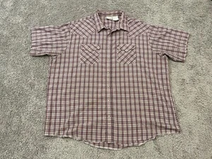 Vintage Express Riders Button Shirt Men 2XL Short Sleeve PWestern Pearl Snap USA - Picture 1 of 10