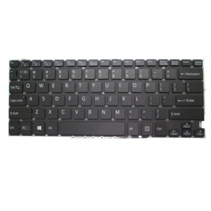 Teclado para portátil inglés estadounidense para VAIO SX12 VJS121 VJS122 negro con retroiluminación - Imagen 1 de 1