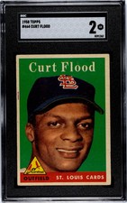 1958 Topps #464 Curt Flood Rookie SGC 2 St. Louis Cardinals Baseball Card