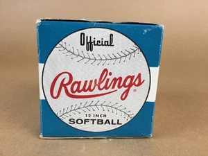 NOS VINTAGE SEALED RAWLINGS OFFICIAL 12" SOFTBALL BALL MC120 SEALED BOX - Picture 1 of 6