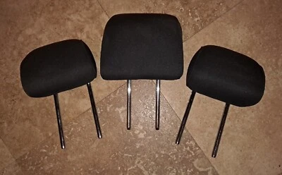2013 2014 2015 2016 Ford Fusion Rear Seat Cloth Head Rest Set of 3 Black Foto 1 de 4
