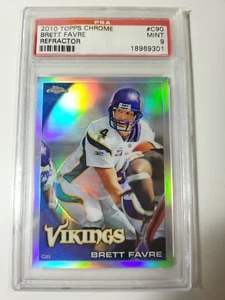2010 Topps Chrome Brett Favre Refractor graded PSA 9 card POP 12 - Picture 1 of 2