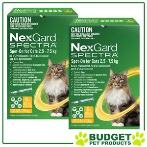 NexGard Spectra Spot On For Cats 2.5 - 7.5kg 12 Pack - Picture 1 of 1