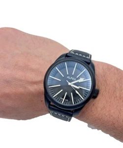 Alfex Freccione Men's Watch Swiss New Stock Offer Black Quartz - Picture 1 of 3