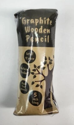 Paquete de 12 lápices de corteza de árbol de madera de grafito corteza de árbol real de 5" de largo Foto 1 de 4