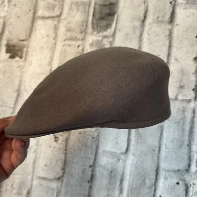 De colección Brooks by Stetson Toda Lana Gris Plano Newsboy Gorra Sombrero 7 1/4 Hecho en Inglaterra Foto 1 de 4