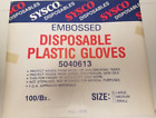 Sysco large embossed clear polyethylene gloves 1 pack total 100 gloves. NOS