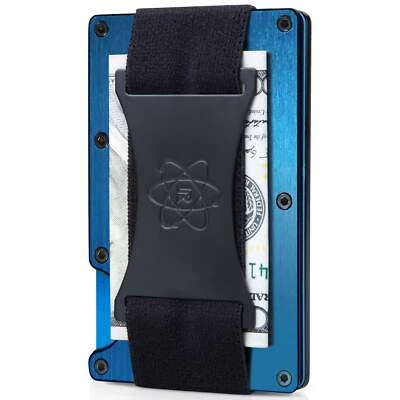 Rossm RFID Blocking Slim Minimalist Front Pocket Wallet for Men - Matte Blue - Image 1 of 4