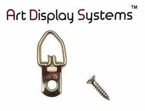 AMS 1 Hole Arrow Head ZP D-Ring 4 1/2 Screws – 100 Pack by Art Display Systems - Picture 1 of 1