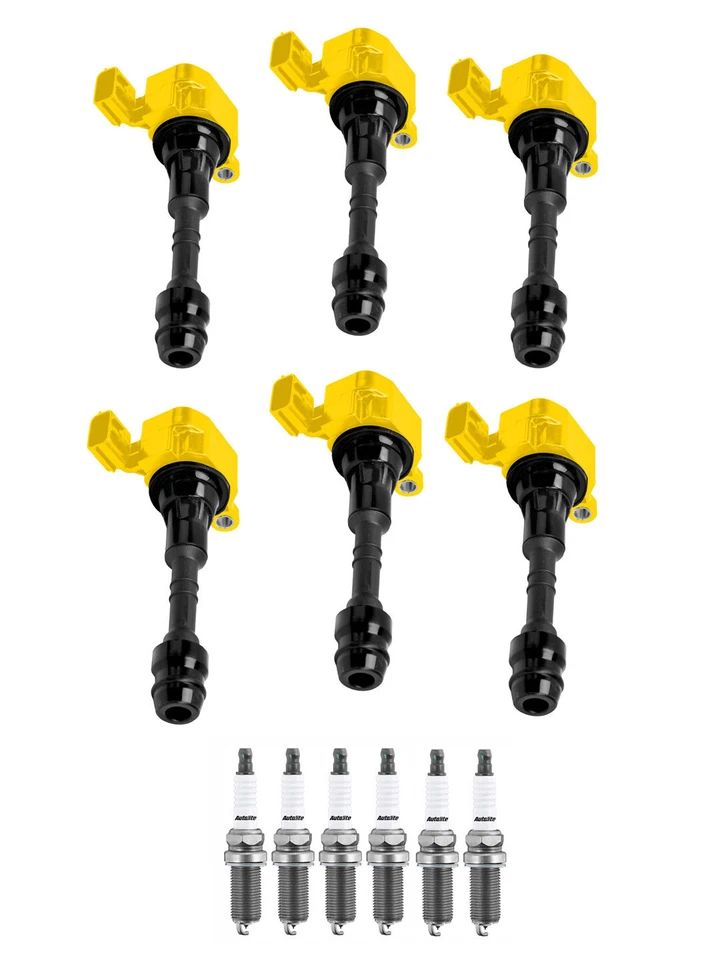 6 bobinas de encendido de alta resistencia y bujía Autolite para Nissan Frontier UF349 Foto 1 de 3