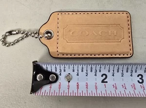 Coach Handtasche Anhänger groß hellbraun Leder Schlüsselanhänger Anhänger Anhänger - Bild 1 von 2