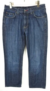 Jeans Uomo Tommy Hilfiger W34 L29 Straight Fit Con Zip Effetto Sbiadito - Picture 1 of 9