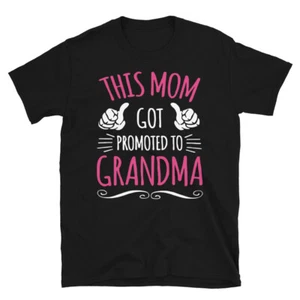 Promoted To Grandma Funny Cute Grandma Mom Humor T-Shirt - Picture 1 of 3