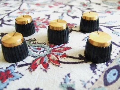 knob bouton potard POUR AMPLI MARSHALL insert cuivre / LOT DE 5