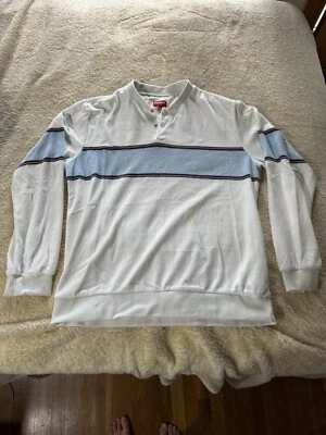 Supreme Velour Snap Henley White (Size XL) - Image 1 of 4