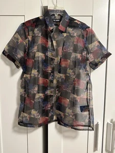 Raf Simons Spring 2015 Sheer Organza Floral Printed Runway Button Up Shirt - Picture 1 of 10