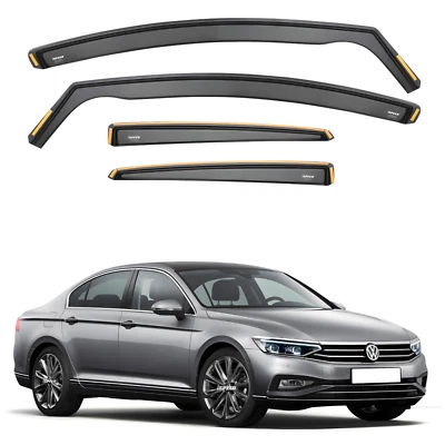 ISPEED Wind Deflectors for VW Passat B8 2015-2023 4-Door Saloon 4pc Set Visors - Image 1 of 4