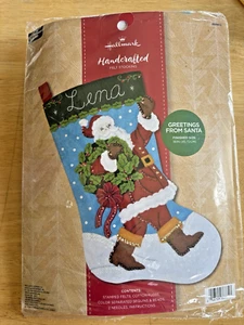 Bucilla Felt Stocking Kit - Hallmark Greetings From Santa - 86881 - NEW -mm - Picture 1 of 6