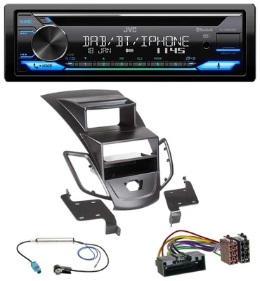JVC Bluetooth MP3 USB DAB CD Autoradio für Ford Fiesta 10-17 Display schwarz - Bild 1 von 4