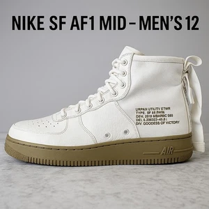 Nike SF AF1 Mid Special Field Air Force 1 Mid White Light Bone Military Tactical - Picture 1 of 17