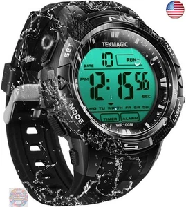 Digital Watch 100m Underwater Waterproof for Swimming Diving with Stopwatch, - Picture 1 of 9