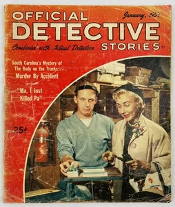 Official Detective Stories, January 1957, Vintage True Crime Stories, Pulp - Picture 1 of 4