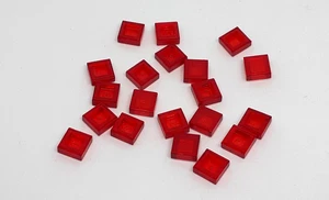 20 x Lego® Fliese Kachel 1x1  transparent rot 3070 b - Picture 1 of 2