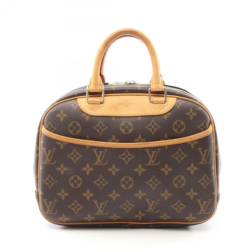 LOUIS VUITTON（LV） Borsa a mano Louis Vuitton Trouville M42228 monogramma tela pelle marrone usata donna