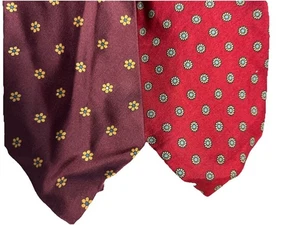 2 Vintage BROOKSGATE Brooks Brothers Dotted Red or Burgundy Classic Silk Ties 3” - Picture 1 of 12