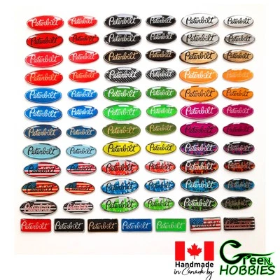 RC 1/14 PETERBILT Handcrafted Scale Truck Emblem Badge Tamiya Hauler TRX6 Logo - Image 1 of 4