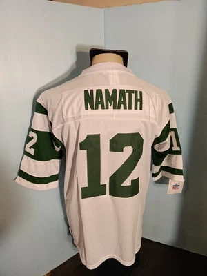 JERSEY HOMBRE JOE NAMATH #12 MITCHELL & NESS NY JETS TALLA 48 NUEVO/ETIQUETAS COSIDO Foto 1 de 4