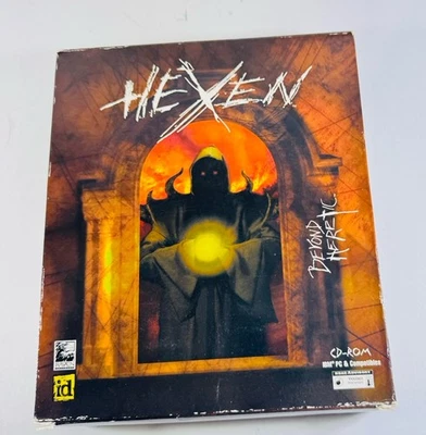 HEXEN Beyond Heretic (PC Windows) Big Box Game W/Poster Complete - Image 1 of 4