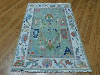 Turkish Oushak Rug,Multicolored Rug, Handmade Bohemian Rug 3x5 Ft - Image 1 of 4