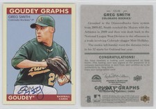 2009 Upper Deck Goudey Goudey Graphs Greg Smith #GG-SI Auto