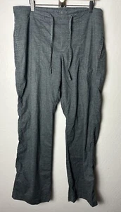 Prana Sutra Drawstring Pants Mens Large Gray (38x32) Hemp Blend - Picture 1 of 4