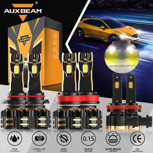 For Jeep Grand Cherokee 2014-2017 Canbus LED Headlights+Fog Light 3000K 6000K 6X - Picture 1 of 12
