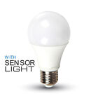 LED glhbirne E27 A60 9W 4500K mit Sensor-Licht Thermoplastische