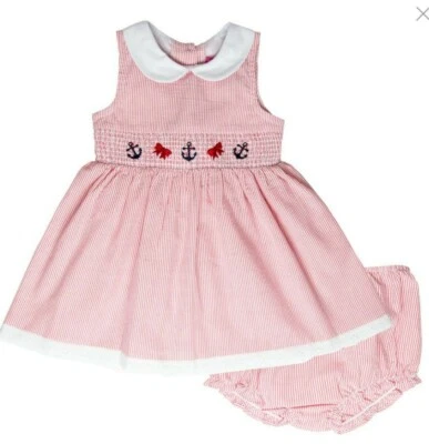 Conjunto de vestido Good Lad Baby Girls Seersucker con arcos náuticos y ancla - Talla - 24M Foto 1 de 3