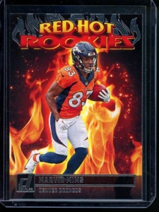 2023 Donruss Marvin Mims Red Hot Rookies RHR-10 Denver Broncos FREE Shipping - Picture 1 of 2