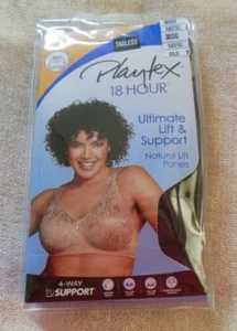 Playtex 18 Hour Ultimate Lift & Support Wirefree Bra Black 38DD - Picture 1 of 3